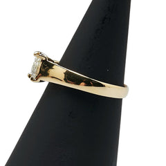 K18YG イエローゴールド ダイヤ0.50ct リング 指輪 レディース 15号 【中古】