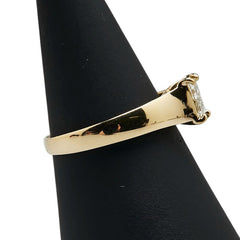 K18YG イエローゴールド ダイヤ0.50ct リング 指輪 レディース 15号 【中古】