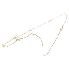 K18YG イエローゴールド アコヤパール8.5mm 5P ネックレス レディース 【中古】