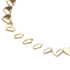 K18YG イエローゴールド ハート モチーフ ブレスレット レディース 【中古】