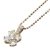 K18YG イエローゴールド ダイヤ1.00ct クローバー 四つ葉 モチーフ ペンダントネックレス レディース 【中古】