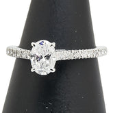 Pt950 プラチナ ダイヤ0.64ct ダイヤ0.14ct リング 指輪 レディース 9号 【中古】