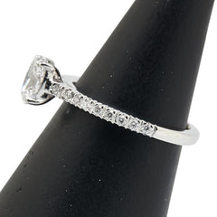 Pt950 プラチナ ダイヤ0.64ct ダイヤ0.14ct リング 指輪 レディース 9号 【中古】