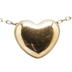 K18YG イエローゴールド ハート モチーフ ステーション ペンダントネックレス レディース 【中古】