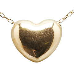 K18YG イエローゴールド ハート モチーフ ステーション ペンダントネックレス レディース 【中古】