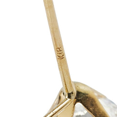 K18YG イエローゴールド キュービックジルコニア スタッドピアス レディース 【中古】