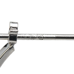 Pt900 プラチナ フープピアス レディース 【中古】