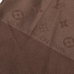 ルイ ヴィトン モノグラム モナコ ストール ブラウン シルク レディース LOUIS VUITTON 【中古】
