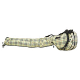 バーバリー ノバチェック ゴルフ クラブケース ライトグリーン ブラック レッド キャンバス レザー レディース BURBERRY 【中古】