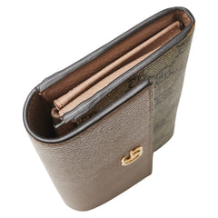 グッチ GGマーモント GGスプリーム 長財布 456116 ベージュ ピンクベージュ PVC レザー レディース GUCCI 【中古】