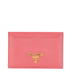 プラダ 名刺入れ カードケース 1M0208 ピンク レザー レディース PRADA 【中古】
