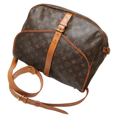 ルイ ヴィトン モノグラム ソミュール35 ショルダーバッグ M42254 ブラウン PVC レザー レディース LOUIS VUITTON 【中古】