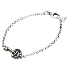 グッチ ダブルG キーチャーム ブレスレット 632207 J8400 0701 シルバー SV925 シルバー レディース GUCCI 【中古】