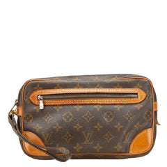 ルイ ヴィトン モノグラム マルリードラゴンヌGM セカンドバッグ M51825 ブラウン PVC レザー レディース LOUIS VUITTON 【中古】