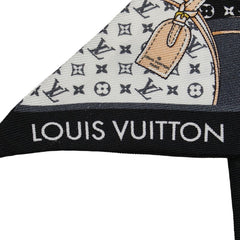 ルイ ヴィトン モノグラム バンドー BB レッツ ゴー スカーフ M76442 ホワイト ブラック マルチカラー シルク レディース LOUIS VUITTON 【中古】