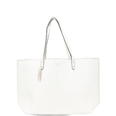 ヴィクトリアシークレット ロゴ トートバッグ ハンドバッグ ホワイト ゴールド レザー レディース VICTORIA'S SECRET 【中古】