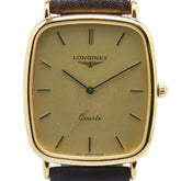 ロンジン 腕時計 クオーツ ゴールド文字盤 ステンレススチール メッキ レザー レディース LONGINES 【中古】