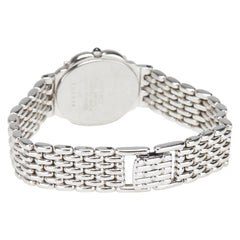 セイコー エクセリーヌ ダイヤベゼル 4Pダイヤ 腕時計 5A50-5190 クオーツ シルバー文字盤 ステンレススチール レディース SEIKO 【中古】