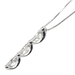 K18WG ホワイトゴールド ダイヤ0.50ct ペンダントネックレス レディース 【中古】