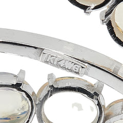 K14WG ホワイトゴールド オパール ブローチ レディース 【中古】