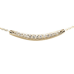 K18YG イエローゴールド ダイヤ0.07ct ネックレス レディース 【中古】