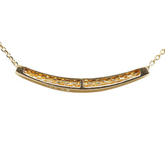 K18YG イエローゴールド ダイヤ0.07ct ネックレス レディース 【中古】