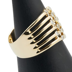 K18YG イエローゴールド ダイヤ0.24ct リング 指輪 レディース 8.5号 【中古】