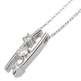 K18WG ホワイトゴールド ダイヤ0.30ct ペンダントネックレス レディース 【中古】