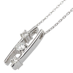 K18WG ホワイトゴールド ダイヤ0.30ct ペンダントネックレス レディース 【中古】