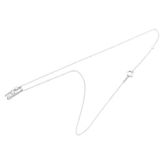 K18WG ホワイトゴールド ダイヤ0.30ct ペンダントネックレス レディース 【中古】