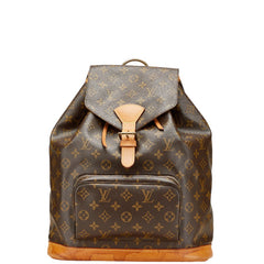 ルイ ヴィトン モノグラム モンスリGM リュック バックパック M51135 ブラウン PVC レザー レディース LOUIS VUITTON 【中古】