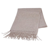 クロエ ロゴ フリンジ マフラー ピンクベージュ カシミヤ レディース Chloe 【中古】