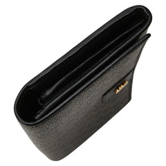 セリーヌ マカダム 二つ折り財布 ブラック PVC レザー レディース CELINE 【中古】
