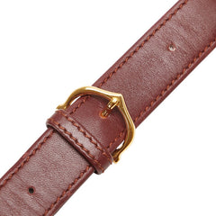 カルティエ マストライン 斜め掛け ショルダーバッグ ワインレッド ボルドー レザー レディース CARTIER 【中古】