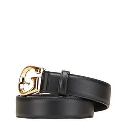 グッチ バッグル ベルト サイズ:80/32 655566 ブラック ゴールド レザー レディース GUCCI 【中古】
