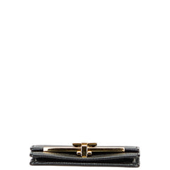 サルヴァトーレフェラガモ ガンチーニ カードケース ブラック レザー レディース Salvatore Ferragamo 【中古】