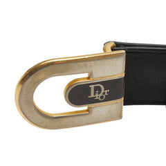 ディオール ベルト ブラック ゴールド レザー レディース Dior 【中古】