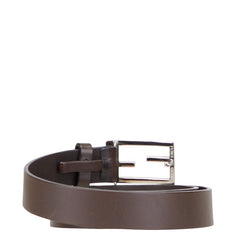 フェンディ FFバックル ベルト 80/32 ブラウン レザー レディース FENDI 【中古】