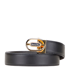 ディオール ベルト ブラック ゴールド レザー レディース Dior 【中古】
