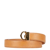 カルティエ マスト ドゥ カルティエ ベルト ブラウン ゴールド レザー メッキ レディース CARTIER 【中古】