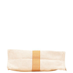 エルメス フールトゥ クラッチバッグ セカンドバッグ オレンジ ブラウン キャンバス レディース HERMES 【中古】