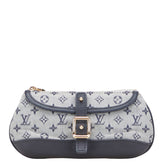 ルイ ヴィトン モノグラム ミニ ラン アンソフィ ポーチ 小物入れ M92697 グレー ネイビー キャンバス レザー レディース LOUIS VUITTON 【中古】