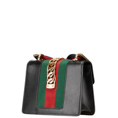 グッチ シェリーライン シルヴィ ミニ ショルダーバッグ 431666 ブラック マルチカラー レザー レディース GUCCI 【中古】