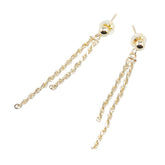 K14YG イエローゴールド K18YG イエローゴールド ツイストチェーン スタッドピアス レディース 【中古】