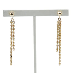 K14YG イエローゴールド K18YG イエローゴールド ツイストチェーン スタッドピアス レディース 【中古】