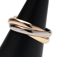 カルティエ トリニティリング リング 指輪 #55 K18YG イエローゴールド K18WG ホワイトゴールド K18PG ピンクゴールド レディース CARTIER 【中古】