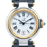 ダンヒル ミレニアム 腕時計 クオーツ ホワイト文字盤 ステンレススチール レザー レディース Dunhill 【中古】