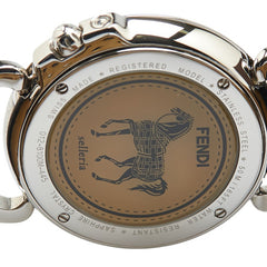 フェンディ セレリア スモールセコンド 腕時計 8100M クオーツ ホワイト文字盤 ステンレススチール レディース FENDI 【中古】