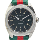 グッチ GG2570 腕時計 142.3 クオーツ ブラック文字盤 ステンレススチール レディース GUCCI 【中古】