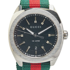 グッチ GG2570 腕時計 142.3 クオーツ ブラック文字盤 ステンレススチール レディース GUCCI 【中古】